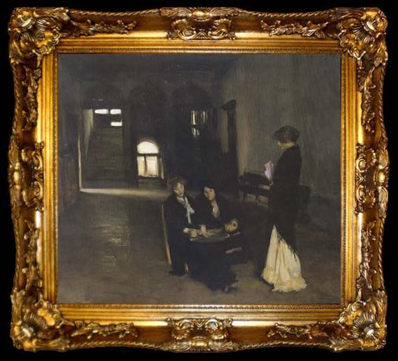 framed  John Singer Sargent Venetian Bead Stringers (mk18), ta009-2